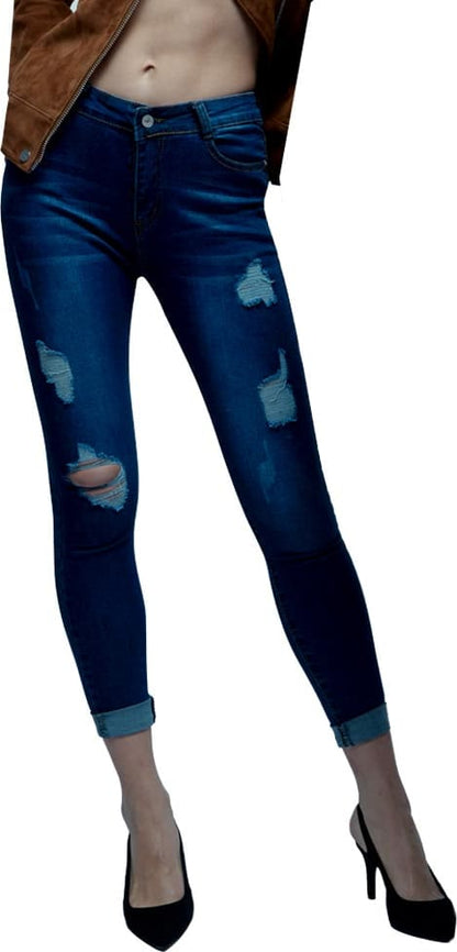 JEANS SÚPER SKINNY CINTURA ALTA