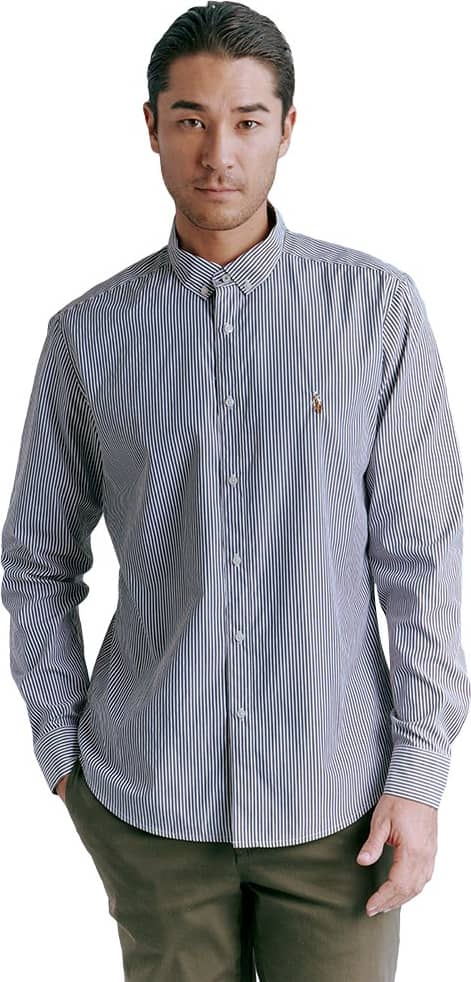 CAMISA REGULAR FIT DE POPELINA MANGA LARGA