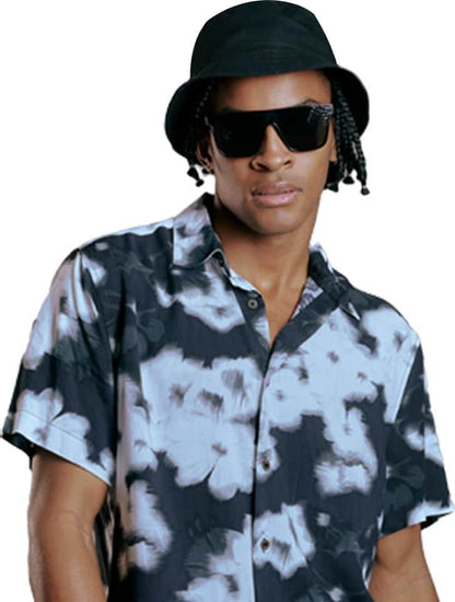 CAMISA REGULAR FIT DE VISCOSA MANGA CORTA