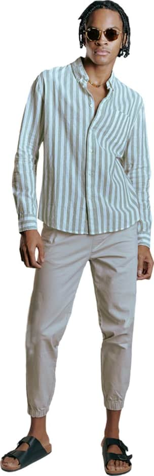 CAMISA  SLIM FIT DE LINO MANGA LARGA