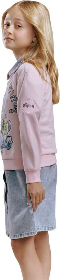 Sudadera Stitch Estampada Disney De Niña Rosa Anny