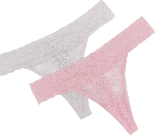 TANGA DE ENCAJE PAQUETE 2 PZAS