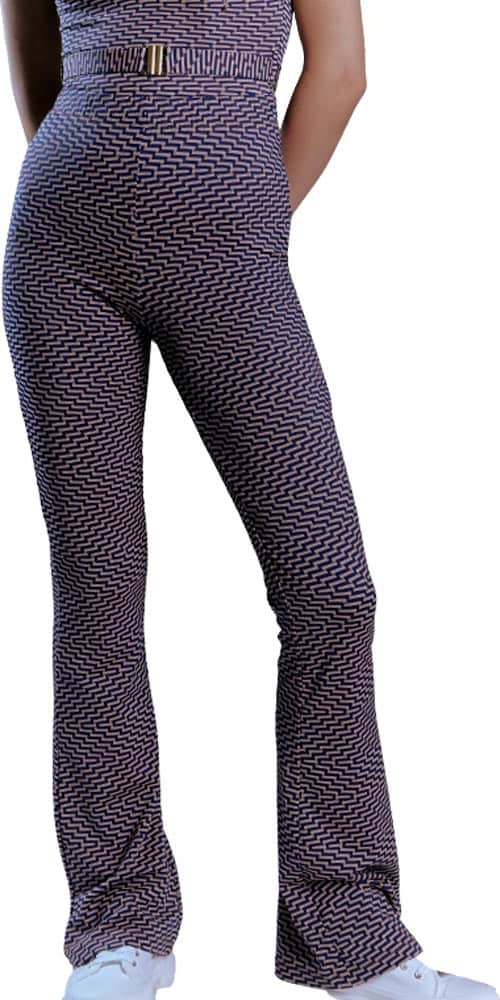 PANTALON CASUAL CINTURA ALTA CORTE CAMPANA