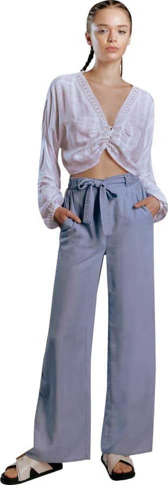 PANTALON CASUAL PIERNA ANCHA CINTURA ALTA