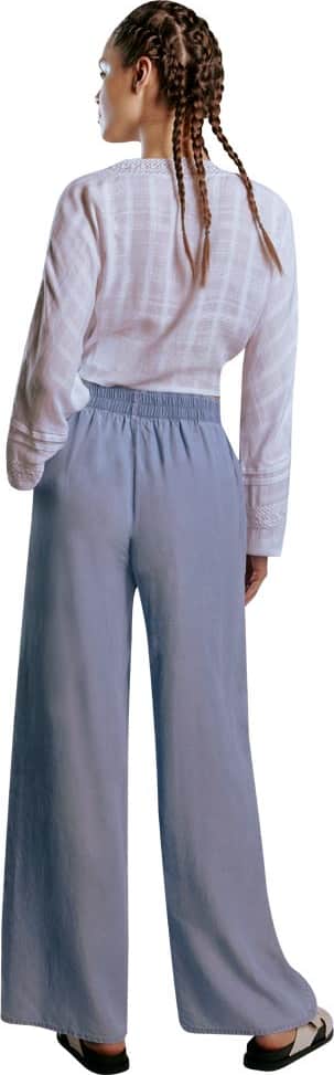 PANTALON CASUAL PIERNA ANCHA CINTURA ALTA