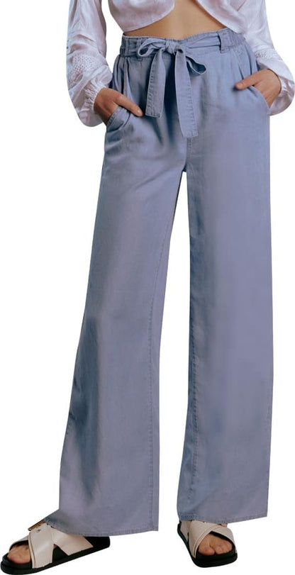PANTALON CASUAL PIERNA ANCHA CINTURA ALTA