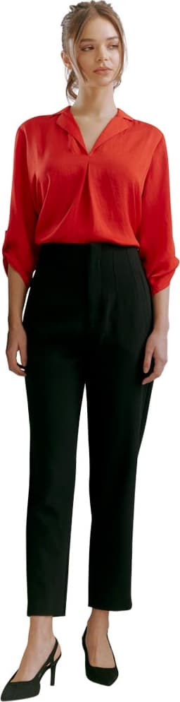 PANTALON DE VESTIR CORTE RECTO CINTURA REGULAR