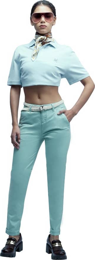 PANTALON CASUAL CORTE SKINNY CINTURA ALTA