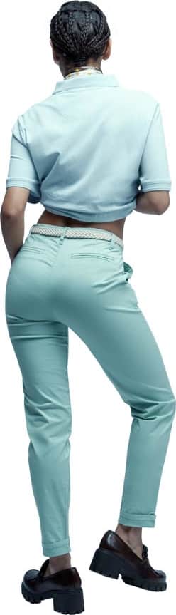 PANTALON CASUAL CORTE SKINNY CINTURA ALTA