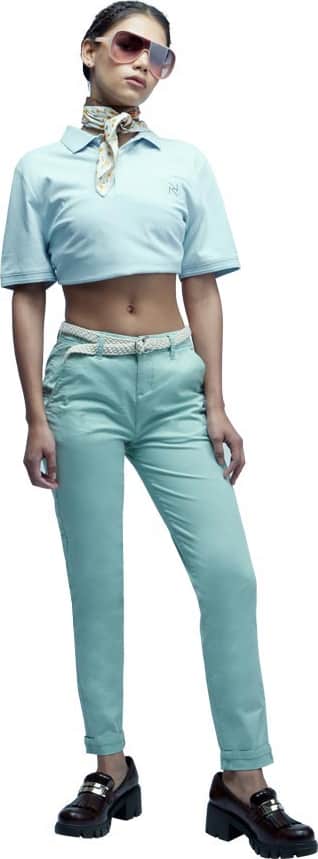 PANTALON CASUAL CORTE SKINNY CINTURA ALTA