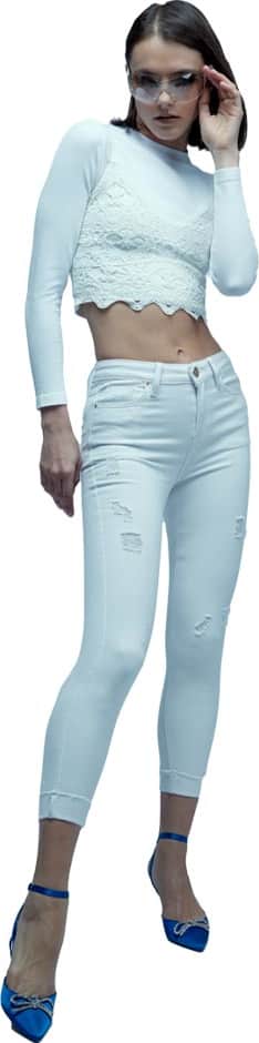 JEANS SUPER SKINNY CINTURA ALTA