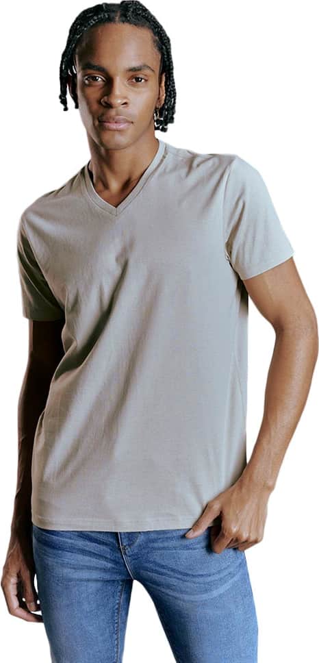 PLAYERA BASICA MANGA CORTA CUELLO V
