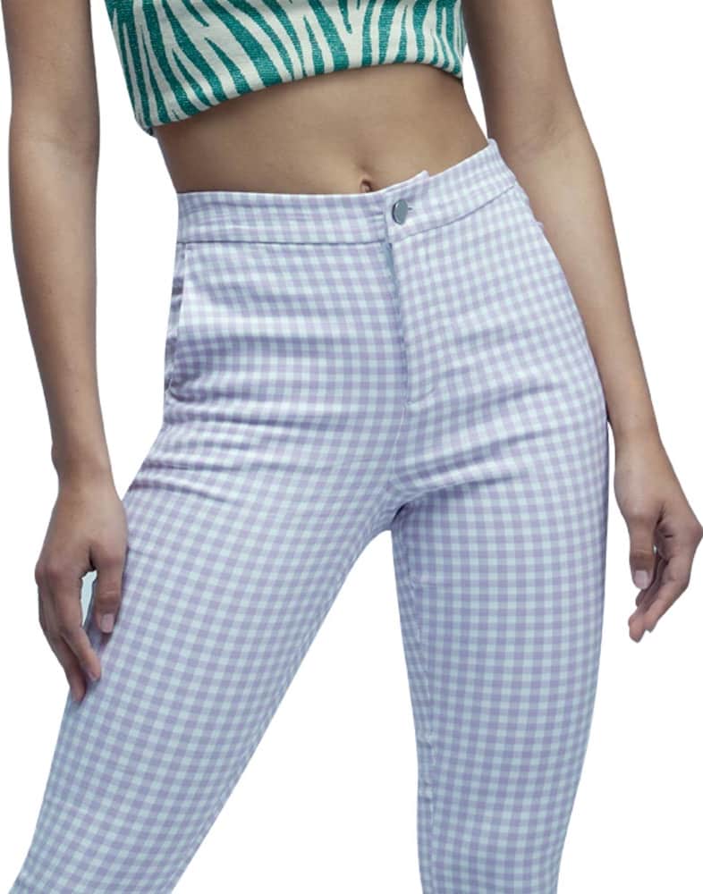 PANTALON CASUAL CORTE SKINNY CINTURA ALTA