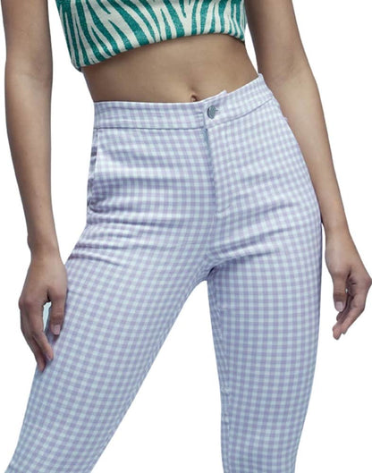 PANTALON CASUAL CORTE SKINNY CINTURA ALTA