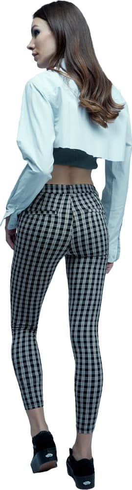 PANTALÓN CASUAL CORTE SKINNY CINTURA ALTA