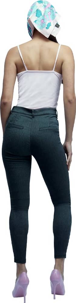 PANTALÓN CASUAL CORTE SKINNY CINTURA ALTA