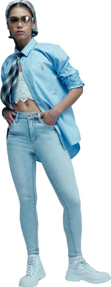 JEANS SÚPER SKINNY CINTURA ALTA