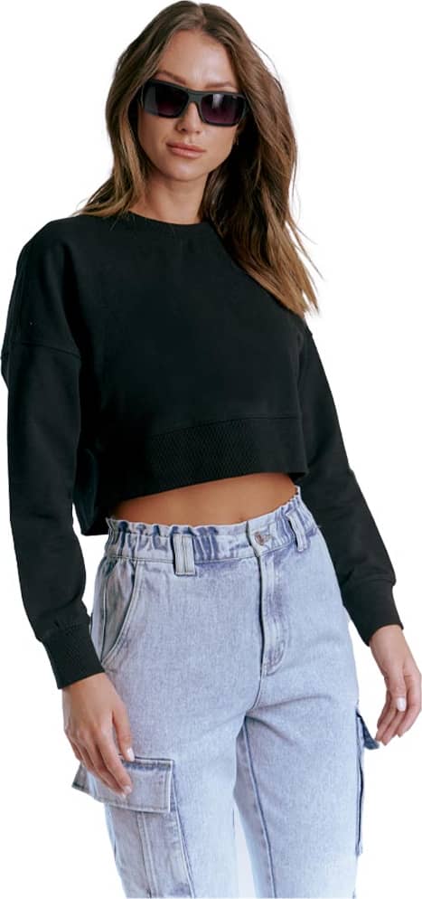 SUDADERA DE MODA CROPPED