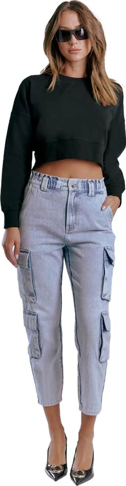 SUDADERA DE MODA CROPPED