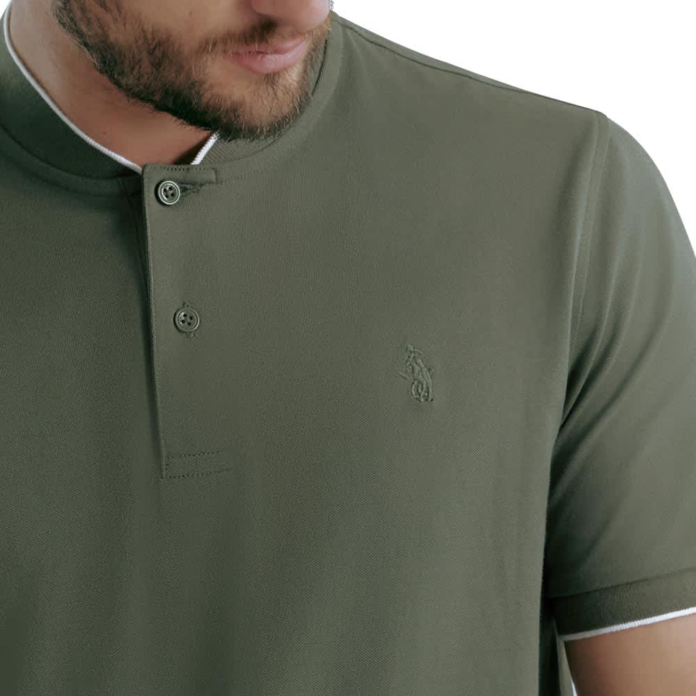 PLAYERA DE MODA CUELLO HENLEY