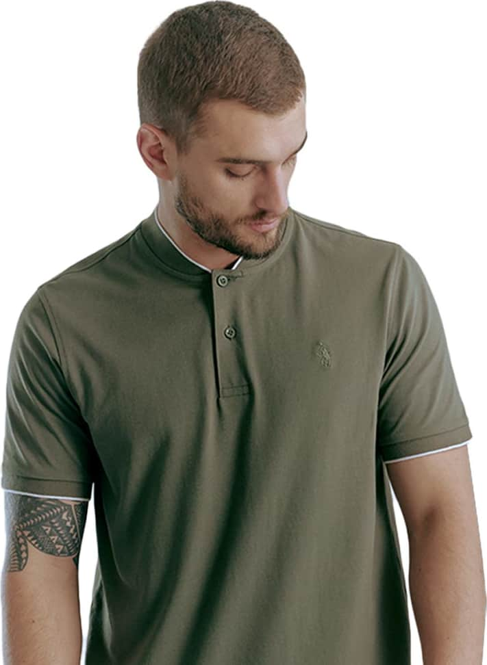 PLAYERA DE MODA CUELLO HENLEY