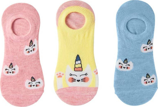 SET 3 PARES PROTECTOPIE DE DAMA CON UNICORNIOS