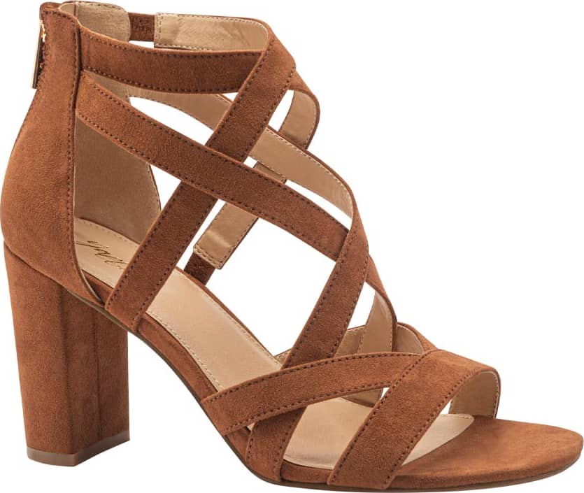 SANDALIA TACÓN TIRAS CRUZADAS