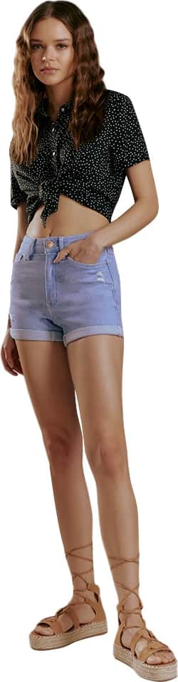 SHORT C/DESTROYER DENIM STRETCH