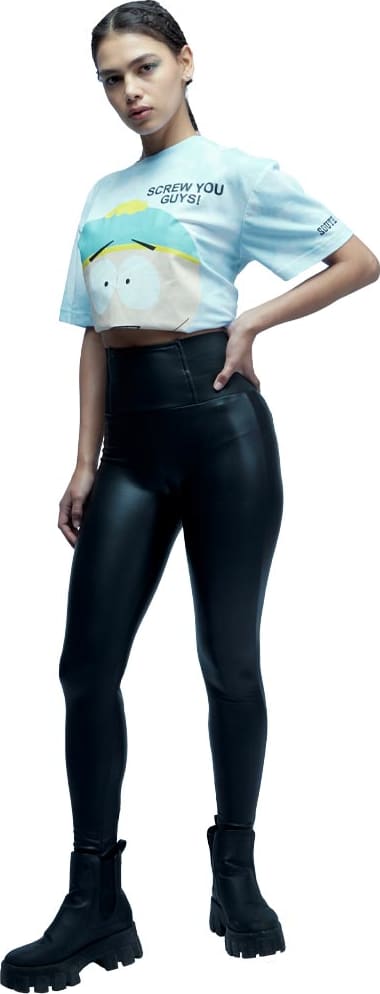 LEGGINGS CASUAL TACTO PIEL CINTURA REGULAR