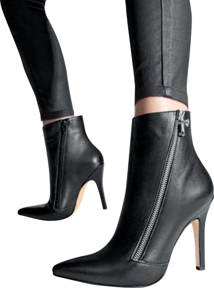BOTA CORTA PIEL PUNTAL TACÓN DELGADO