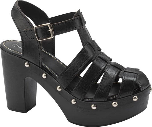 SANDALIA PLATAFORMA TACÓN PIEL