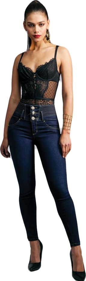 JEANS SUPER SKINNY CINTURA ALTA