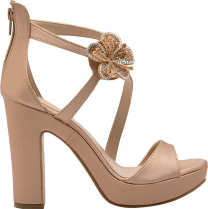 SANDALIA PLATAFORMA TACÓN FLORES