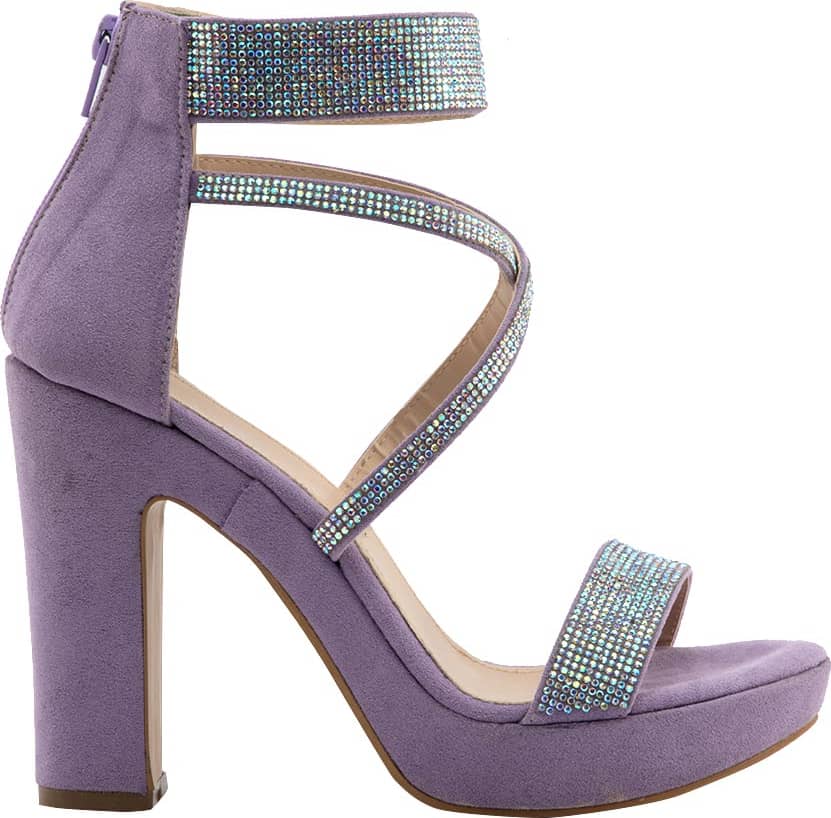 SANDALIA PLATAFORMA TACÓN TIRAS PIEDRAS