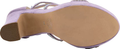 SANDALIA PLATAFORMA TACÓN TIRAS PIEDRAS