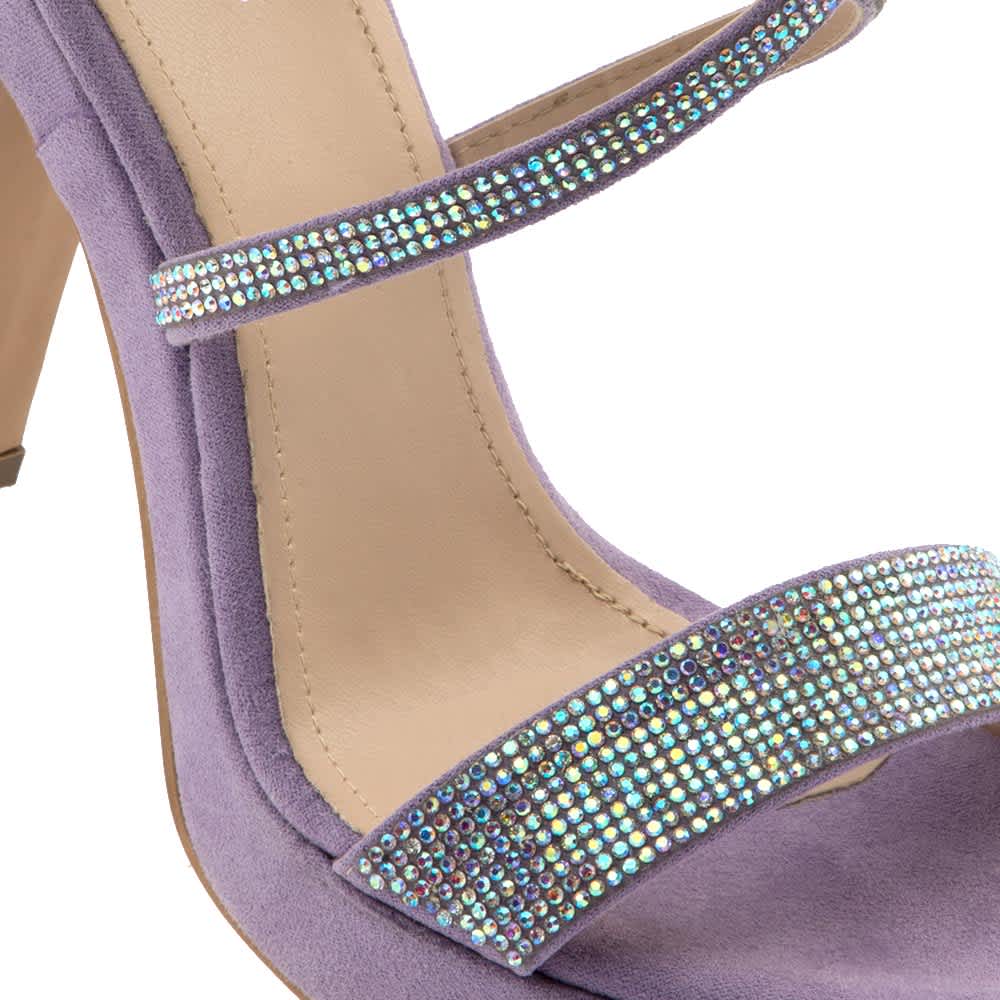 SANDALIA PLATAFORMA TACÓN TIRAS PIEDRAS