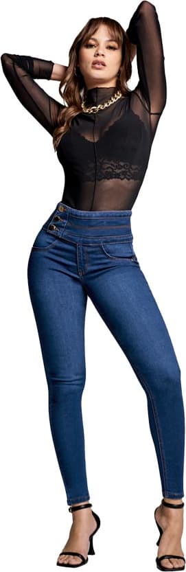 JEANS SUPER SKINNY CINTURA ALTA