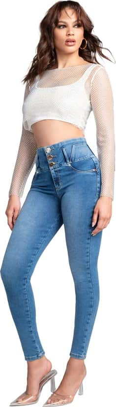 JEANS SUPER SKINNY CINTURA ALTA