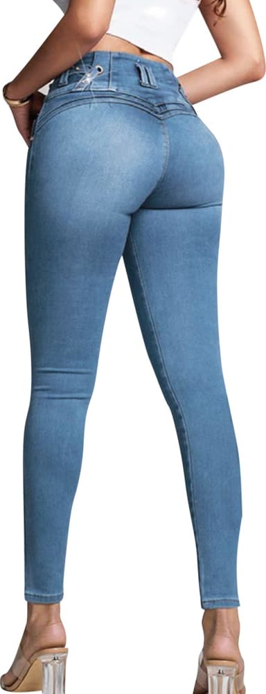 JEANS SUPER SKINNY CINTURA ALTA