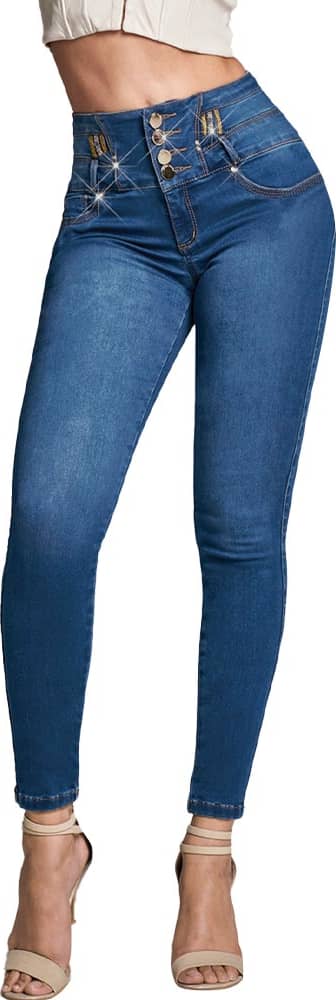 JEANS SUPER SKINNY CINTURA ALTA