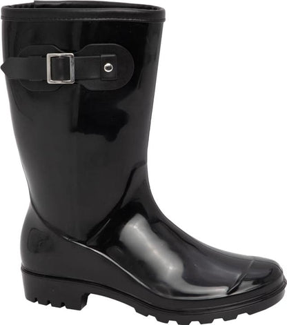 BOTA DE LLUVIA CON HEBILLAS SUELA TRACK