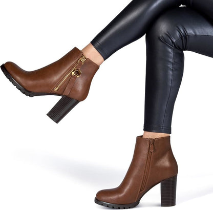 BOTA VESTIR PU PLATAFORMA TRACK CON CIERRE