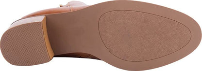 BOTA CASUAL PU DE TACÓN ANCHO HERRAJE METÁLICO