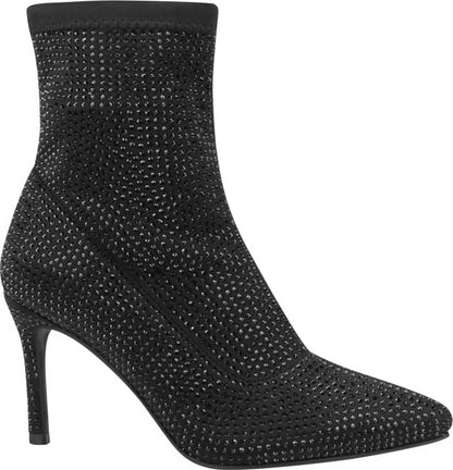 BOTA VESTIR ANTE TUBO STRETCH CON PEDRERÍA TACÓN DELGADO