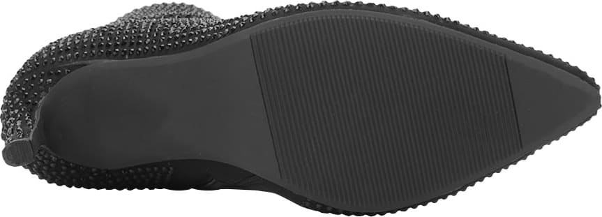 BOTA VESTIR ANTE TUBO STRETCH CON PEDRERÍA TACÓN DELGADO