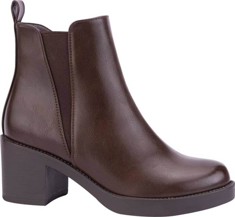 BOTA CASUAL PU PLATAFORMA PUNTA REDONDA CON ELASTICO