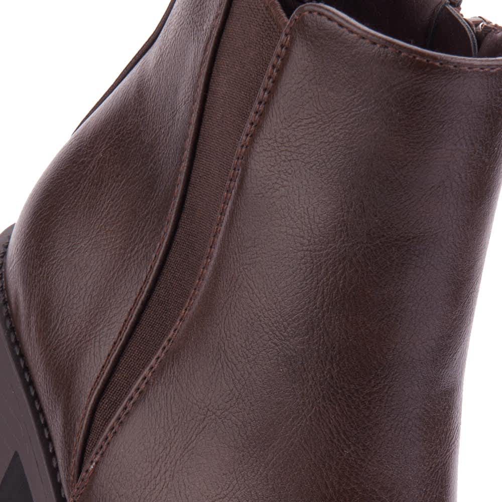 BOTA CASUAL PU PLATAFORMA PUNTA REDONDA CON ELASTICO