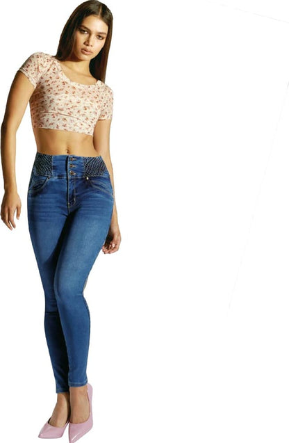 JEANS SUPER SKINNY CINTURA ALTA
