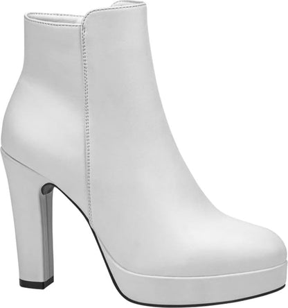 BOTA VESTIR PU PLATAFORMA CON TACÓN FORRADO