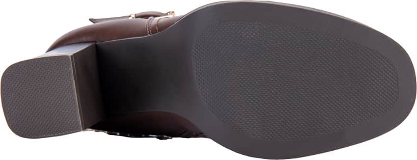 BOTA VESTIR PU CON CADENAY HEBILLA PLATAFORMA CON TACÓN